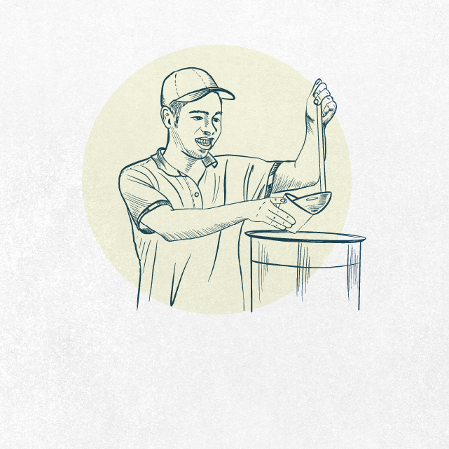 ilustración hombre emprendedor cocinando