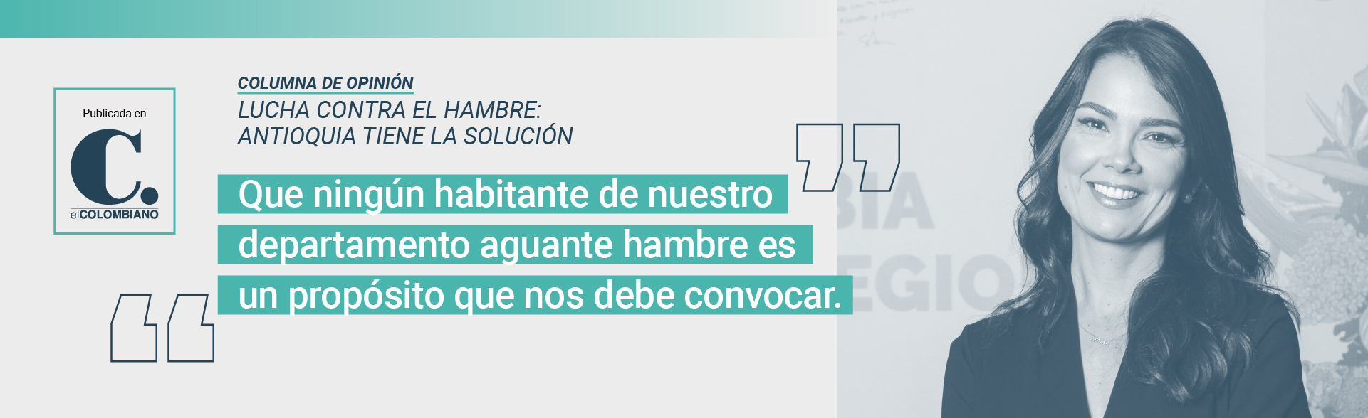 Rostro María Bibiana Botero, Presidenta Ejecutiva de Proantioquia